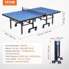 image:imageVEVOR Ping Pong Table Professional Table Tennis Game Indoor MDF Portable Table Tennis Table Foldable Ping Pong Table with Quick Clamp Net and Lockable Wheel 10 Minute Easy Assembly 25mm Tabletops