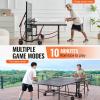 image:imageVEVOR Ping Pong Table Professional Table Tennis Game IndoorOutdoor All Weather Aluminum Table Tennis Table Portable Foldable Table with Quick Clamp Net amp Large Lockable Wheels 10 Minute Assembly