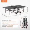image:imageVEVOR Ping Pong Table Professional Table Tennis Game IndoorOutdoor All Weather Aluminum Table Tennis Table Portable Foldable Table with Quick Clamp Net amp Large Lockable Wheels 10 Minute Assembly