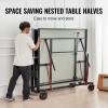image:imageVEVOR Ping Pong Table Professional Table Tennis Game IndoorOutdoor All Weather Aluminum Table Tennis Table Portable Foldable Table with Quick Clamp Net amp Large Lockable Wheels 10 Minute Assembly