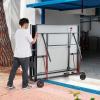 image:imageVEVOR Ping Pong Table Professional Table Tennis Game IndoorOutdoor All Weather Aluminum Table Tennis Table Portable Foldable Table with Quick Clamp Net amp Large Lockable Wheels 10 Minute Assembly