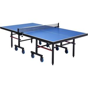 image:imageVEVOR Ping Pong Table Professional Table Tennis Game Indoor MDF Portable Table Tennis Table Foldable Ping Pong Table with Quick Clamp Net and Lockable Wheel 10 Minute Easy Assembly 25mm Tabletops