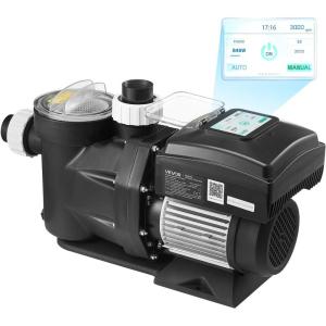 image:imageVEVOR Variable Speed Pool Pump 15 HP AC 220240V 115 GPM InAbove Swimming Pool Pump with Filter Basket Powerful Self Priming Programmable Timer for Inground and Above Ground Swimming Pool30 HP