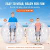 image:imageVEVOR Inflatable Bumper Ball 4FT5FT Body Sumo Zorb Balls for Teen 08mm Thick PVC Human Hamster Bubble Balls for Outdoor Team Gaming Play Bumper Bopper Toys for Garden Yard Park5FT Transparent