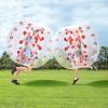 image:imageVEVOR Inflatable Bumper Ball 4FT5FT Body Sumo Zorb Balls for Teen 08mm Thick PVC Human Hamster Bubble Balls for Outdoor Team Gaming Play Bumper Bopper Toys for Garden Yard Park4FT Red Dot