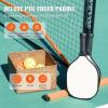 image:imageVEVOR Portable Pickleball Net System 22FT Regulation Size NetPickleball Net Set with Wheels and Paddles