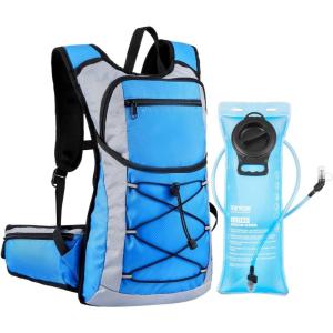 image:imageVEVOR Hydration Backpack Insulated Hydration Pack Backpack with Water Bladder Hiking Water Backpack with Storage for Men Women Hydro Water Daypack for Hiking Running Cycling CampingBLU 15L3L