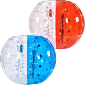 image:imageVEVOR Inflatable Bumper Ball 2 Packs 2FT3FT4FT5FT Body Size Adult Human Bubble Ball Bumper Bubble Soccer Ball for TeensAdults5FT BlueRed