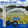 image:imageVEVOR Deep Well Submersible Pump 1HP 115V60Hz 37gpm Flow 207ft Head with 33ft Electric Cord 4 Stainless Steel Water Pump for Industrial IrrigationampHome Use IP68 Waterproof Grade3HP230V
