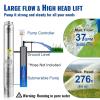 image:imageVEVOR Deep Well Submersible Pump 1HP 115V60Hz 37gpm Flow 207ft Head with 33ft Electric Cord 4 Stainless Steel Water Pump for Industrial IrrigationampHome Use IP68 Waterproof Grade15HP115V w control box
