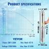 image:imageVEVOR Deep Well Submersible Pump 1HP 115V60Hz 37gpm Flow 207ft Head with 33ft Electric Cord 4 Stainless Steel Water Pump for Industrial IrrigationampHome Use IP68 Waterproof Grade2HP230V