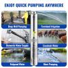 image:imageVEVOR Deep Well Submersible Pump 1HP 115V60Hz 37gpm Flow 207ft Head with 33ft Electric Cord 4 Stainless Steel Water Pump for Industrial IrrigationampHome Use IP68 Waterproof Grade1HP115V