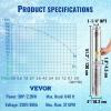 image:imageVEVOR Deep Well Submersible Pump 1HP 115V60Hz 37gpm Flow 207ft Head with 33ft Electric Cord 4 Stainless Steel Water Pump for Industrial IrrigationampHome Use IP68 Waterproof Grade3HP230V w control box
