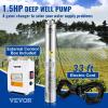 image:imageVEVOR Deep Well Submersible Pump 1HP 115V60Hz 37gpm Flow 207ft Head with 33ft Electric Cord 4 Stainless Steel Water Pump for Industrial IrrigationampHome Use IP68 Waterproof Grade15HP115V w control box