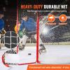 image:imageVEVOR Hockey Goal with Backstop and Targets Street Steel Hockey Net 72 Pro Hockey Training Goal Set Portable Indoor Outdoor Hockey Goal with Net Easy Assemble WhiteRed