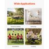 image:imageVEVOR Plastic Folding Bench 6ft Portable Folding Bench Smooth High Density Polyethylene Waterproof Outdoor Bench Picnic Camping Table with Handle for Garden Soccer Playtime White 2 PackBlack