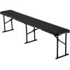 image:imageVEVOR Plastic Folding Bench 6ft Portable Folding Bench Smooth High Density Polyethylene Waterproof Outdoor Bench Picnic Camping Table with Handle for Garden Soccer Playtime White 2 PackBlack