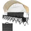 image:imageVEVOR Portable Folding Bench 6 Seats Foldable Sideline Bench Outdoor Camping Bench Chairs with Carry Bag Team Sport Sideline Benches for Football Camping Fishing No Assembly Instant SeatingWith Backrest  Canopy  6 Seats