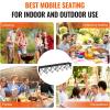 image:imageVEVOR Portable Folding Bench 6 Seats Foldable Sideline Bench Outdoor Camping Bench Chairs with Carry Bag Team Sport Sideline Benches for Football Camping Fishing No Assembly Instant SeatingNo Backrest or Canopy  6 Seats