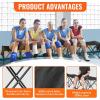 image:imageVEVOR Portable Folding Bench 6 Seats Foldable Sideline Bench Outdoor Camping Bench Chairs with Carry Bag Team Sport Sideline Benches for Football Camping Fishing No Assembly Instant SeatingNo Backrest or Canopy  6 Seats