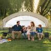 image:imageVEVOR Portable Folding Bench 6 Seats Foldable Sideline Bench Outdoor Camping Bench Chairs with Carry Bag Team Sport Sideline Benches for Football Camping Fishing No Assembly Instant SeatingWith Backrest  Canopy  6 Seats