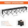 image:imageVEVOR Portable Folding Bench 6 Seats Foldable Sideline Bench Outdoor Camping Bench Chairs with Carry Bag Team Sport Sideline Benches for Football Camping Fishing No Assembly Instant SeatingNo Backrest or Canopy  6 Seats