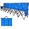 image:imageVEVOR Portable Folding Bench 8 Seats Foldable Sideline Bench Outdoor Camping Bench Chair with Carry Bag amp Backrest Team Sport Sideline Bench for Football Fishing No Assembly Instant Seating BlackBlue