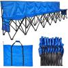 image:imageVEVOR Portable Folding Bench 8 Seats Foldable Sideline Bench Outdoor Camping Bench Chair with Carry Bag amp Backrest Team Sport Sideline Bench for Football Fishing No Assembly Instant Seating BlackBlue