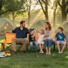image:imageVEVOR Portable Folding Bench 8 Seats Foldable Sideline Bench Outdoor Camping Bench Chair with Carry Bag amp Backrest Team Sport Sideline Bench for Football Fishing No Assembly Instant Seating BlackOrange