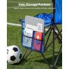 image:imageVEVOR Portable Folding Bench 8 Seats Foldable Sideline Bench Outdoor Camping Bench Chair with Carry Bag amp Backrest Team Sport Sideline Bench for Football Fishing No Assembly Instant Seating BlackBlue
