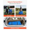 image:imageVEVOR Portable Folding Bench 8 Seats Foldable Sideline Bench Outdoor Camping Bench Chair with Carry Bag amp Backrest Team Sport Sideline Bench for Football Fishing No Assembly Instant Seating BlackBlue
