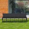 image:imageVEVOR Portable Folding Bench 8 Seats Foldable Sideline Bench Outdoor Camping Bench Chair with Carry Bag amp Backrest Team Sport Sideline Bench for Football Fishing No Assembly Instant Seating BlackBlack