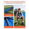 image:imageVEVOR Portable Folding Bench 8 Seats Foldable Sideline Bench Outdoor Camping Bench Chair with Carry Bag amp Backrest Team Sport Sideline Bench for Football Fishing No Assembly Instant Seating BlackBlue