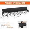 image:imageVEVOR Portable Folding Bench 8 Seats Foldable Sideline Bench Outdoor Camping Bench Chair with Carry Bag amp Backrest Team Sport Sideline Bench for Football Fishing No Assembly Instant Seating BlackBlack