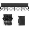 image:imageVEVOR Portable Folding Bench 8 Seats Foldable Sideline Bench Outdoor Camping Bench Chair with Carry Bag amp Backrest Team Sport Sideline Bench for Football Fishing No Assembly Instant Seating BlackBlack