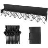 image:imageVEVOR Portable Folding Bench 8 Seats Foldable Sideline Bench Outdoor Camping Bench Chair with Carry Bag amp Backrest Team Sport Sideline Bench for Football Fishing No Assembly Instant Seating BlackBlack