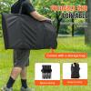 image:imageVEVOR Portable Folding Bench 8 Seats Foldable Sideline Bench Outdoor Camping Bench Chair with Carry Bag amp Backrest Team Sport Sideline Bench for Football Fishing No Assembly Instant Seating BlackBlack