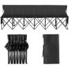 image:imageVEVOR Portable Folding Bench 8 Seats Foldable Sideline Bench Outdoor Camping Bench Chair with Carry Bag amp Backrest Team Sport Sideline Bench for Football Fishing No Assembly Instant Seating BlackBlack