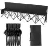 image:imageVEVOR Portable Folding Bench 8 Seats Foldable Sideline Bench Outdoor Camping Bench Chair with Carry Bag amp Backrest Team Sport Sideline Bench for Football Fishing No Assembly Instant Seating BlackBlack