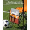 image:imageVEVOR Portable Folding Bench 8 Seats Foldable Sideline Bench Outdoor Camping Bench Chair with Carry Bag amp Backrest Team Sport Sideline Bench for Football Fishing No Assembly Instant Seating BlackOrange