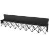 image:imageVEVOR Portable Folding Bench 8 Seats Foldable Sideline Bench Outdoor Camping Bench Chair with Carry Bag amp Backrest Team Sport Sideline Bench for Football Fishing No Assembly Instant Seating BlackBlack