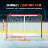 image:imageVEVOR Street Hockey Net Indoor Outdoor Steel Hockey Goal Official Regulation Pro Hockey Training Goal Set Portable Hockey Goal with Net Easy Assemble 72 x 48 WhiteRed72 x 48
