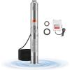 image:imageVEVOR Deep Well Submersible Pump 1 HP Output Power 115V 317 GPM Flow 207 ft Head with 3281 ft Cord External Control Box Stainless Steel Water Pump for Industrial Irrigation and Home Use IP681HP230V w control box