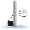 image:imageVEVOR Deep Well Submersible Pump 1 HP Output Power 115V 317 GPM Flow 207 ft Head with 3281 ft Cord External Control Box Stainless Steel Water Pump for Industrial Irrigation and Home Use IP681HP115V w control box
