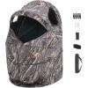 image:imageVEVOR Hunting BlindSee Through Ground Blinds with Carrying Bag 360 Degree Portable Camouflage TentDurable Concealed Shelter with Silent Side Door and Window for Turkey and DeerSingle Person