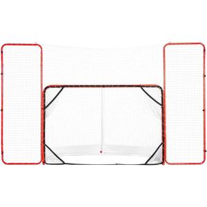 image:imageVEVOR Hockey Goal with Backstop and Targets Street Steel Hockey Net 72 Pro Hockey Training Goal Set Portable Indoor Outdoor Hockey Goal with Net Easy Assemble WhiteRed