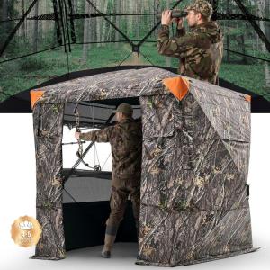 image:imageVEVOR Hunting BlindSee Through Ground Blinds with Carrying Bag 360 Degree Portable Camouflage TentDurable Concealed Shelter with Silent Side Door and Window for Turkey and Deer45 Person270 See Through H79