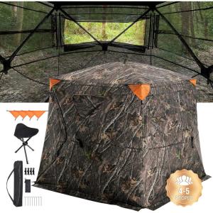 image:imageVEVOR Hunting BlindSee Through Ground Blinds with Carrying Bag 360 Degree Portable Camouflage TentDurable Concealed Shelter with Silent Side Door and Window for Turkey and Deer45 Person270See Through H69