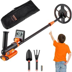 image:imageVEVOR Metal Detector for Kids 6 Inch Waterproof Search Coil with LCD Display Adjustable 2636 Gold Detector Lightweight Carbon Fiber Stem for Junior amp Youth Detecting Gold Coin Treasure