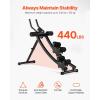 image:imageVEVOR AB Workout Machine Ab Workout Equipment at Home Gym Core amp Abdominal Trainers for Women 440 lbs Weight Capacity Strength Training Ab Cruncher Foldable Adjustable Fitness ExerciserHeight Adjustable